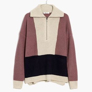 Madewell Glenbrook half zip pullover sweater